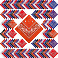100 Pack Bandanas Unisex Paisley Bandanas Bulk Multi Purpose Cowboy Head Wrap by Handepo