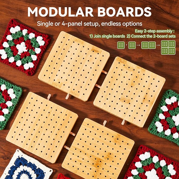 4-Pack 4.7" Crochet Blocking Boards - Image 3