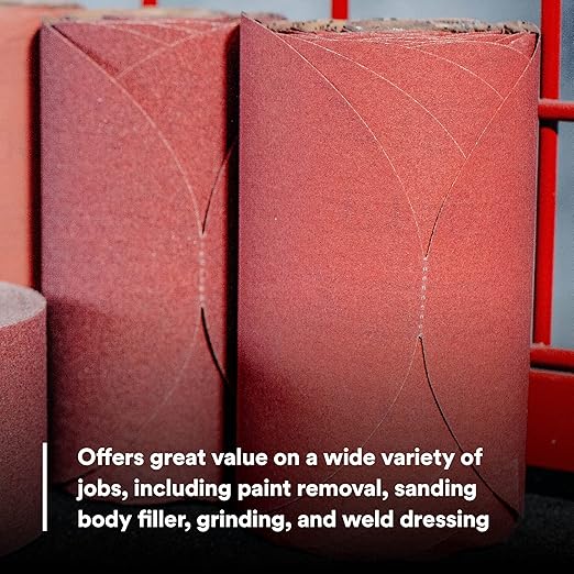 3M Stikit Red Abrasive Sanding Discs, 01109, No Hole, 6 in, 320+ Grade, Pack of 100 Discs, for Auto Sanding, Primer Sanding, E-Coat