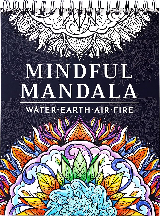 Premium Mandala Coloring Book for Adults – 50 Stress Relief Designs – 180gsm by RYVE