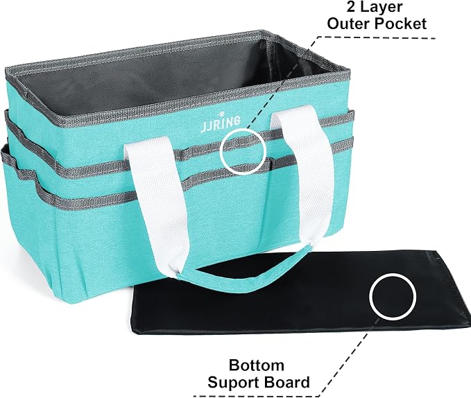 JJRING Craft Organizer Tote Bag, Art Storage Caddy - Image 4