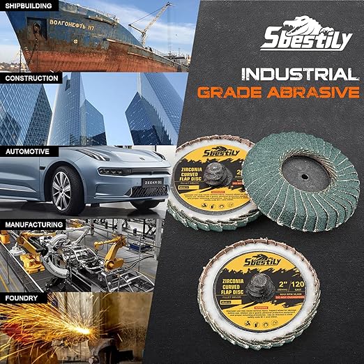 12PCS Mixed Curved Flap Disc 2 Inch Roll Lock Quick Change Sanding Discs 1pcs 1/4" Holder Surface Grinding Disc for Die Grinder 40/60/80/120 Grit Metal Wood Surface Finish Weld Rust Removal