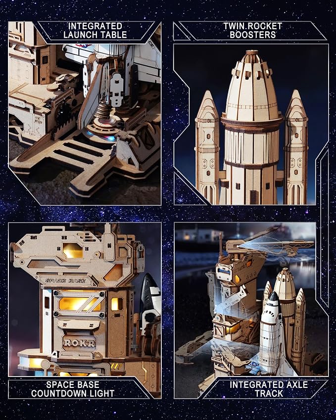 ROKR 3D Puzzles for Adults Space Shuttle, Interactive DIY Building Model - Image 5