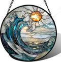 DASTOLL Stained Glass Window Hanging, and Mom 14.9x14.9 in by DASTOLL