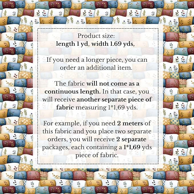 100% Cotton Fabric by the Yard – Turkish Quality Quilting & Sewing Fabric - Image 4