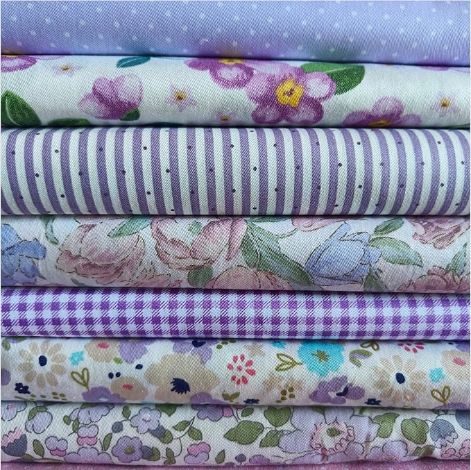 Cotton Fabric DIY Making Supplies Quilting Patchwork Fabric Fat Quarter Bundles by Antetek