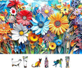 MINIWAN 500 Piece Puzzle for Adults, Colorful Wildflowers Jigsaw Puzzles | by MINIWAN