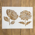 TIAMECH A4 Reusable Peony Flower Stencil by TIAMECH