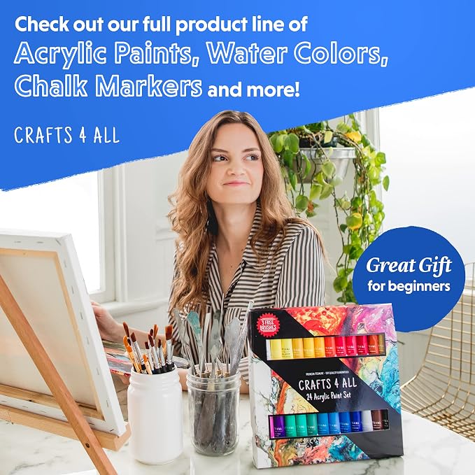 Crafts 4 All Acrylic Paint Set for Adults and Artists - Image 7