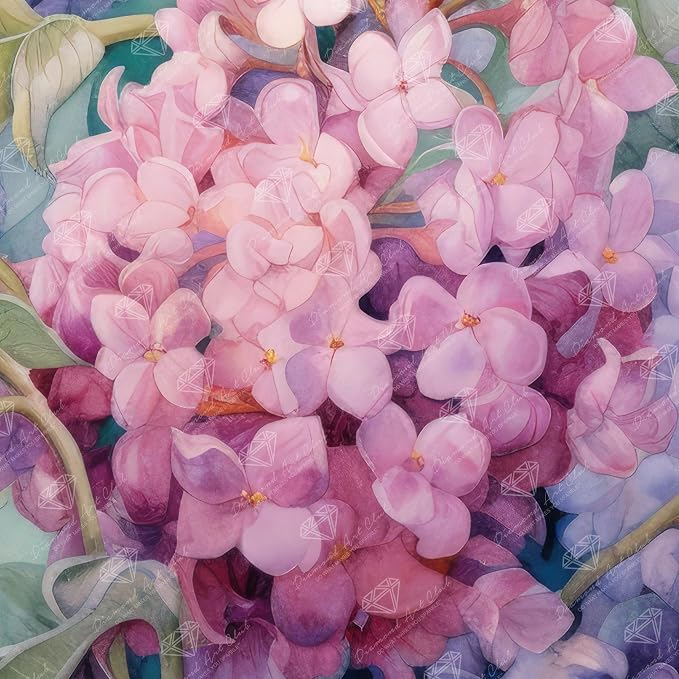 DIAMOND ART CLUB Pink Hydrangea Diamond Painting Kit, Fun DIY Crafts by DIAMONDARTCLUB