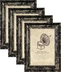 5x7 Picture Frame with Real Glass, 4 set Ornate Vintage Picture Frames by TKYGU