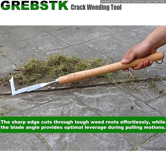 GREBSTK Crack Weeder Crevice Weeding Stainless Steel Sharp Tool, 22 in | - Image 6
