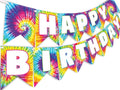 Ink Tie Dye Happy Birthday Banner by POP+parties