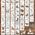 50 PCS Animal Painting Stencils Reusable Animal Stencils by CHHAICHENG