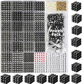 DoDoBeads 1270 Pcs Black Letter Beads Kit, Square Acrylic Alphabet Beads by DoDoBeads