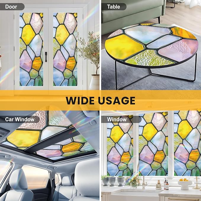 Stained Glass Window Privacy Film Static Cling - Image 8