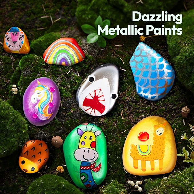 Rock Painting Kit for Kids, Arts and Crafts for Girls & Boys Ages 6-12 - Image 2
