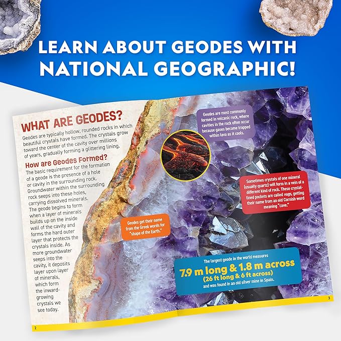 National Geographic Jumbo Geodes Kit – Break Open 2 Large Geodes - Image 6