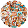 100Pcs Beaver Stickers for Water Bottle, Laptop by BulbaCraft