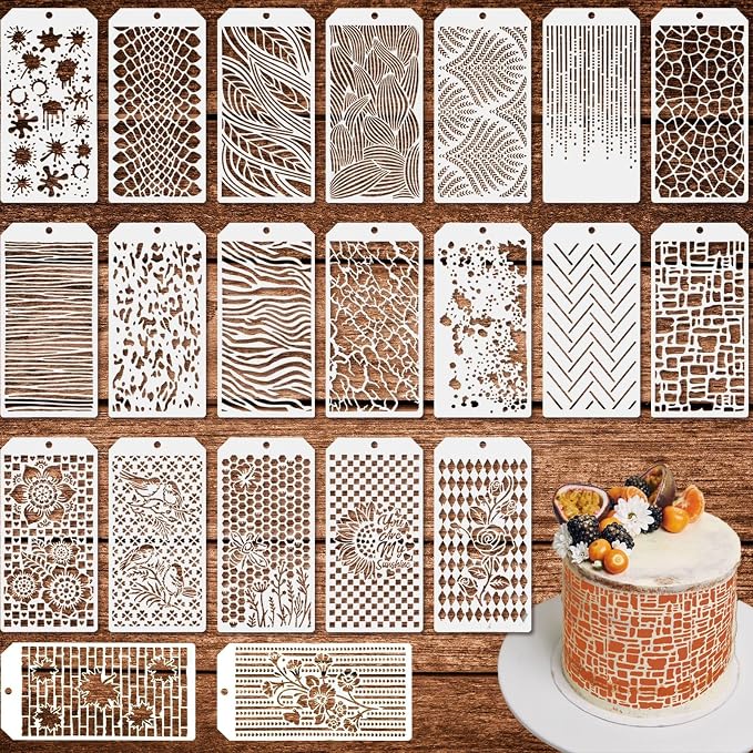 Texture Stencils for Painting, Nature Inspired Patterns by Felixcraft-DIYDreamscape