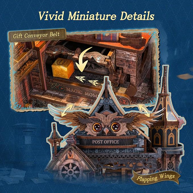 FUNPOLA LED 3D Wood Puzzle Owl Post Office, Dynamic Model - Image 4