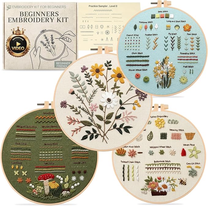 ZenHues Embroidery Kit for Beginners Adults by Unknown