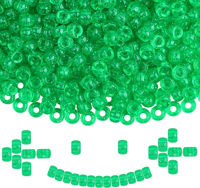 Plastic Pony Beads, for Bracelet, Hair Braiding, Friendship Bracelets, Jewelry by KAKW