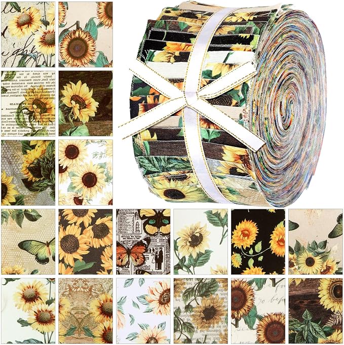 Hosuly 40 Pcs Sunflowers Jelly Fabric by Hosuly