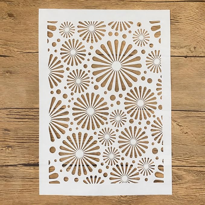 TIAMECH A4 Reusable Geometric Firework Stencil by TIAMECH