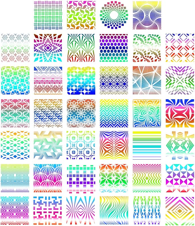 40 Pieces Geometric Stencils Painting Templates - Image 2