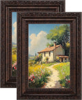 eletecpro 4x6 Vintage Picture Frame, Glass Cover, Horizontal or Vertical by eletecpro