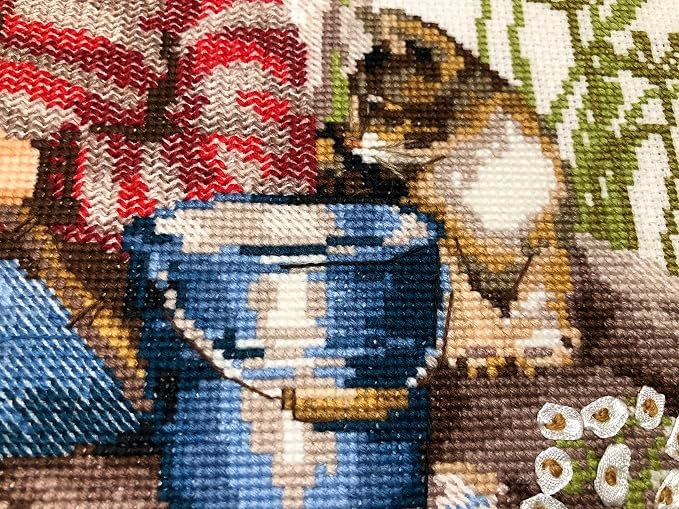 RIOLIS - Let's Go Fishing 1470, Cat Lovers Cat Cross Stitch Kits 11, Cross - Image 3