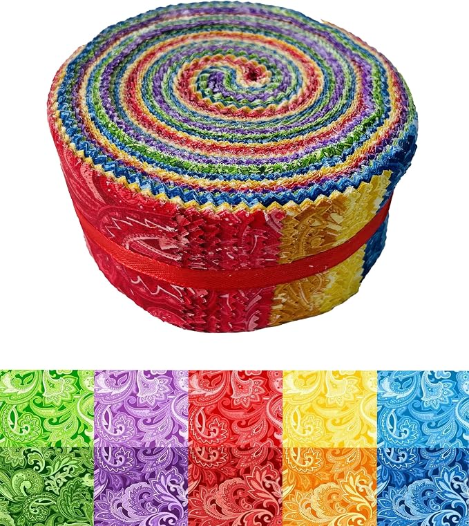 40 Strip Jelly Roll Fabric Strips - Image 3