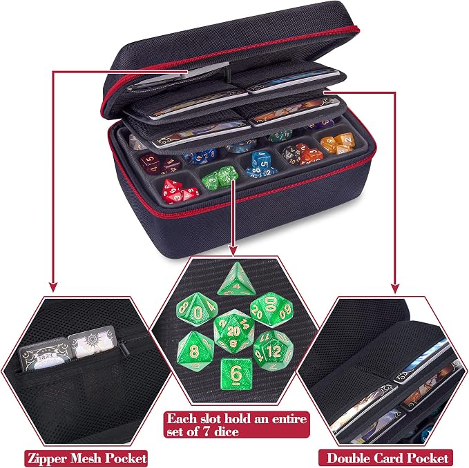 SIQUK Dice Storage Case Big Capacity Dice Box - Image 2