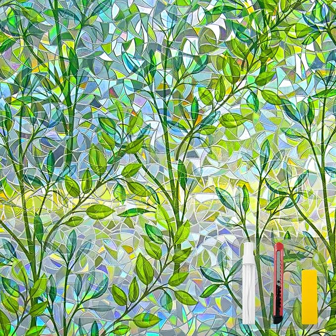 Countewol Privacy Window Films Stain Glass Cling No Glue Anti-UV Window Sticker by Countewolwindowfilm