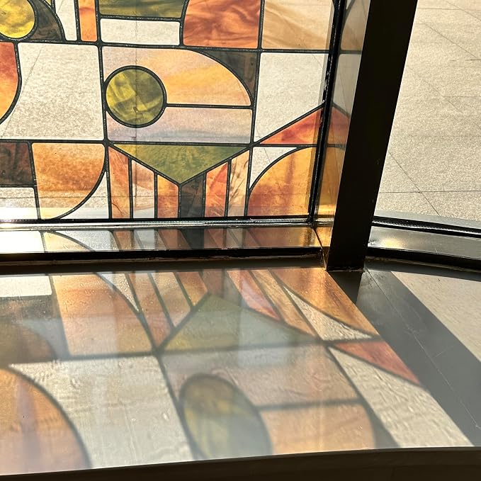 Faux Stained Glass Effect Window Film, Original Double-Sided Hand-Drawn Static by Flortlias