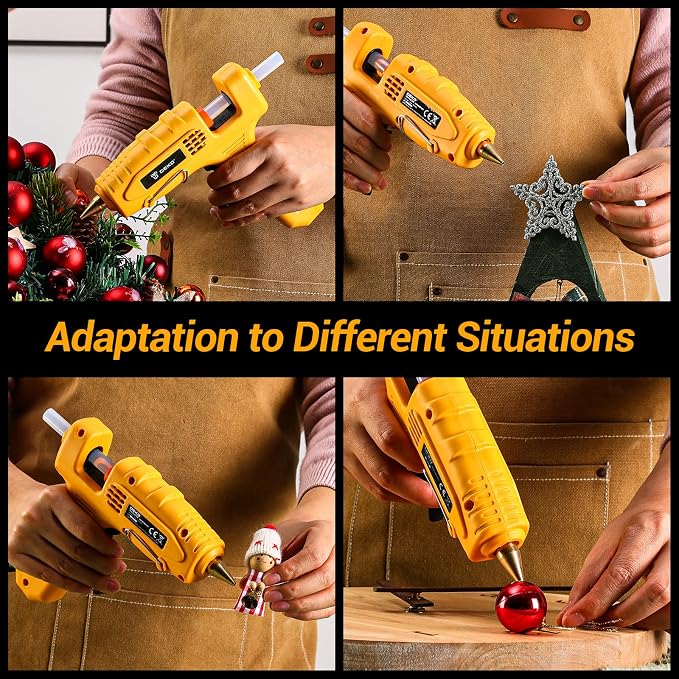 Hot Glue Gun Full Size: DEKOPRO 60/100Watt Dual Temp Hot Glue Gun Kit - Image 6