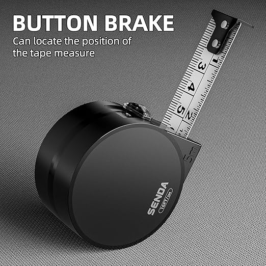 Tape Measure 16FT/5M, Compact Small Measuring Tape, Black and White Faceted Ruler Tape, Easy-to-Read Metric/Inch Measurements for Home, Office, and DIY Crafts Use(16Ft)