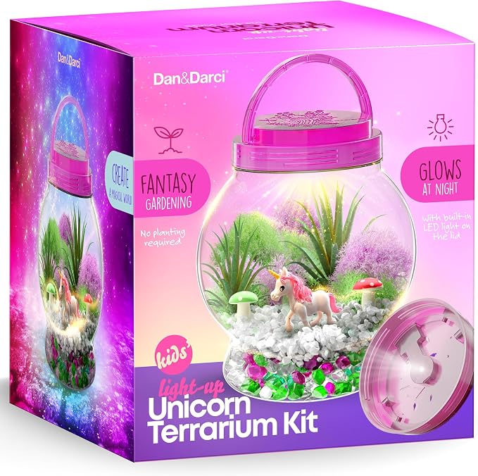 Dan&Darci Light-Up Unicorn Terrarium Kit by Dan%26Darci