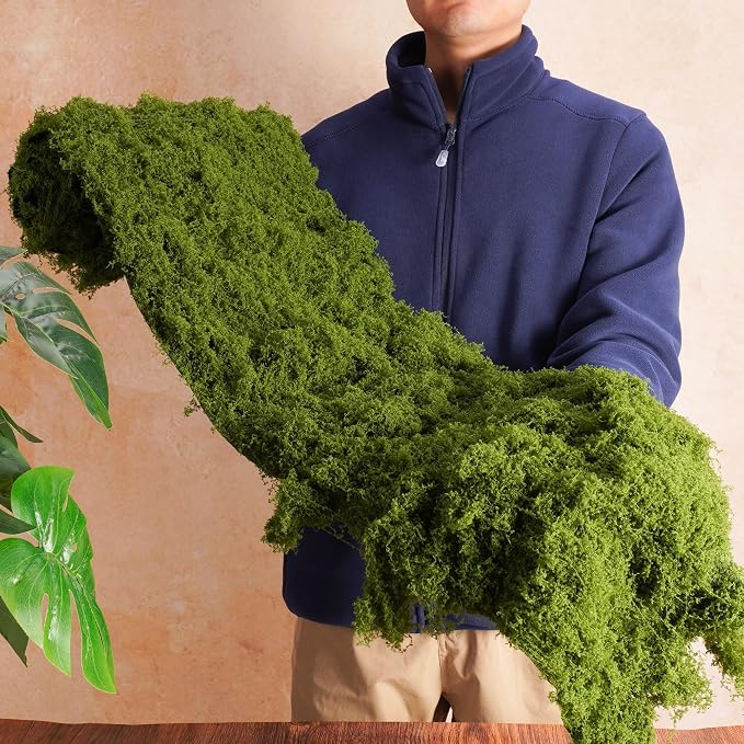 USMOLA Fake Moss Mat, Artificial Moss Table Runner - Image 2
