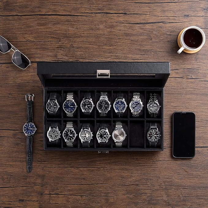 ProCase Watch Box Organizer, 14 Slot Watch Display Case - Image 2