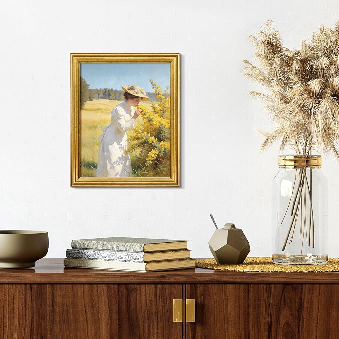 upsimples Vintage 8x10 Picture Frame, Antique Gold Frames Display 5x7 - Image 7