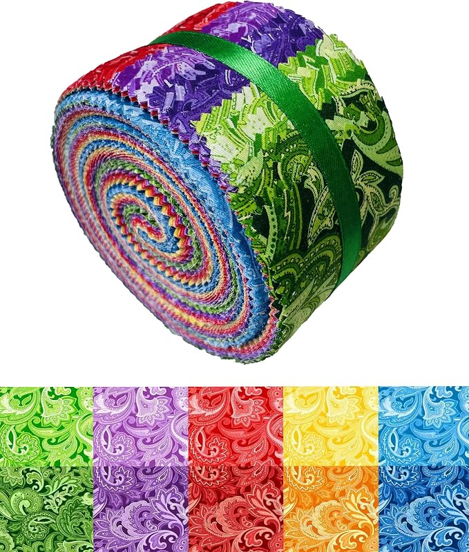 40 Strip Jelly Roll Fabric Strips - Image 6