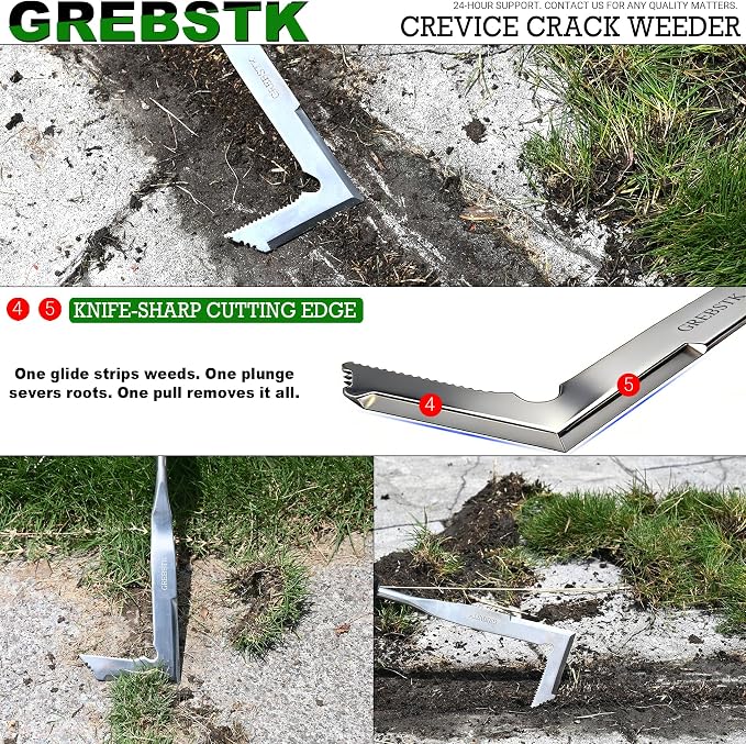 GREBSTK Crack Weeder Crevice Weeding Stainless Steel Sharp Lightweight Tool | - Image 5