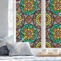 Stained Glass Window Privacy Film Static Cling by AOHMPT