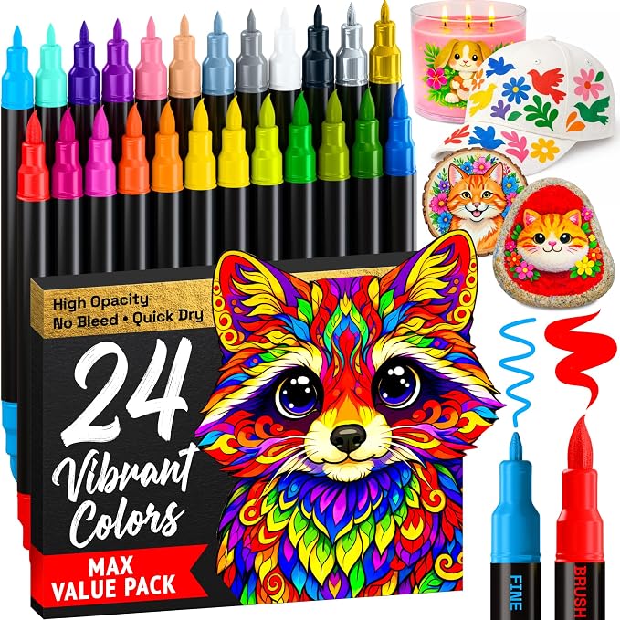 ARTISTRO 24 Acrylic Paint Markers by ARTISTRO
