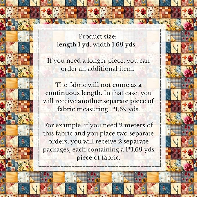 100% Cotton Fabric by the Yard – Turkish Quality Quilting & Sewing Fabric - Image 4