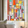 OHTMERU 3D Stained Glass Window Privacy Film, Heat Control UV Blocking Static by OHTMERU