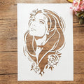 TIAMECH A4 Reusable Woman Long Flowing Hair Stencil by TIAMECH