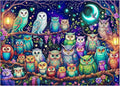 Moonlit Owls Puzzles for Adults 1000 Pieces, Impossible Challenging Jigsaw by FLYHOUR